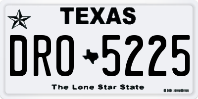 TX license plate DRO5225