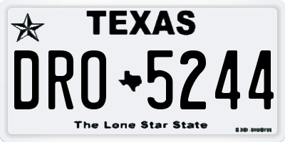 TX license plate DRO5244