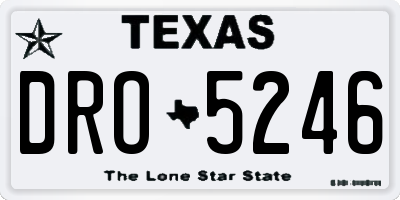 TX license plate DRO5246