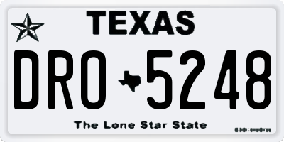 TX license plate DRO5248