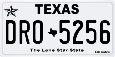 TX license plate DRO5256
