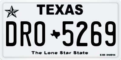 TX license plate DRO5269