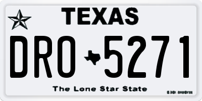 TX license plate DRO5271