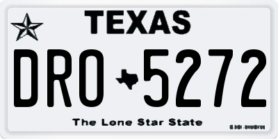 TX license plate DRO5272