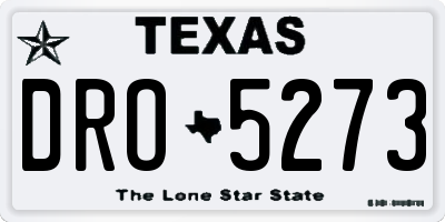 TX license plate DRO5273