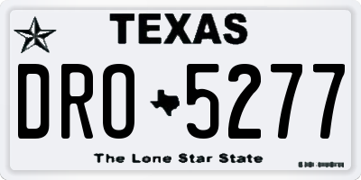 TX license plate DRO5277