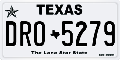 TX license plate DRO5279