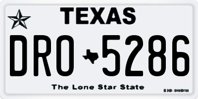 TX license plate DRO5286