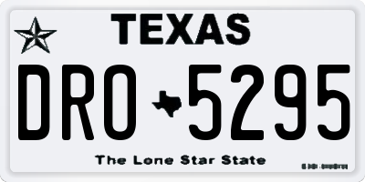 TX license plate DRO5295