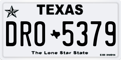 TX license plate DRO5379