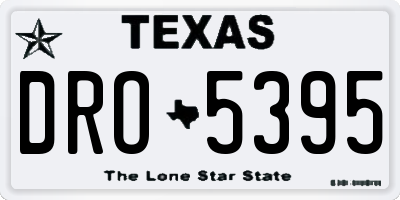 TX license plate DRO5395