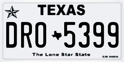 TX license plate DRO5399