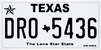 TX license plate DRO5436