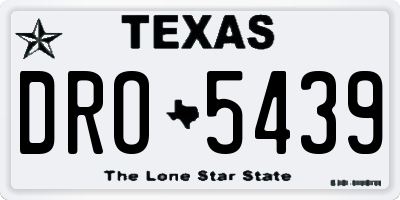 TX license plate DRO5439