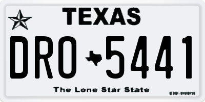 TX license plate DRO5441