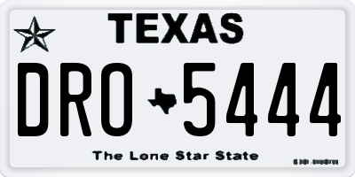 TX license plate DRO5444