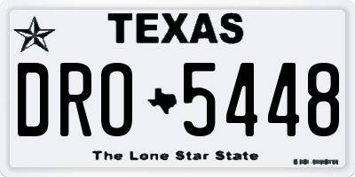 TX license plate DRO5448