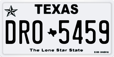 TX license plate DRO5459
