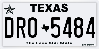 TX license plate DRO5484