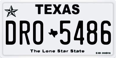 TX license plate DRO5486