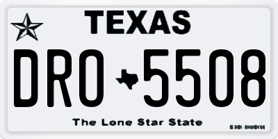 TX license plate DRO5508