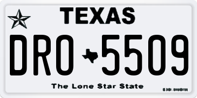 TX license plate DRO5509