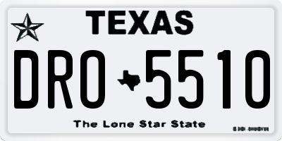 TX license plate DRO5510