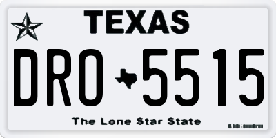 TX license plate DRO5515
