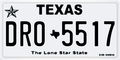 TX license plate DRO5517