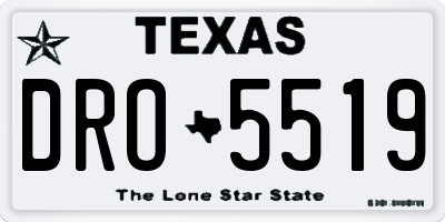 TX license plate DRO5519