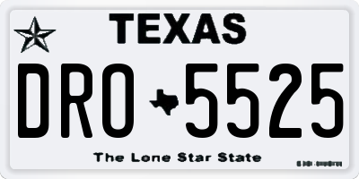 TX license plate DRO5525