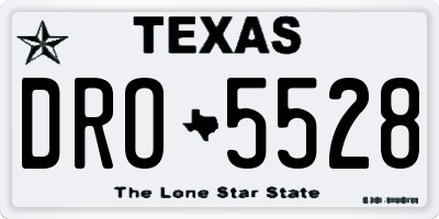 TX license plate DRO5528