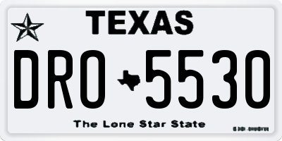 TX license plate DRO5530