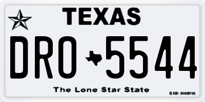 TX license plate DRO5544