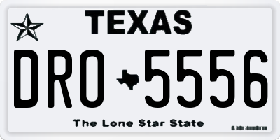 TX license plate DRO5556
