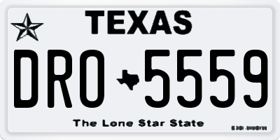 TX license plate DRO5559