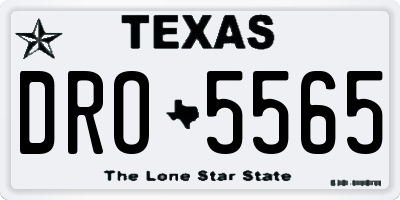 TX license plate DRO5565