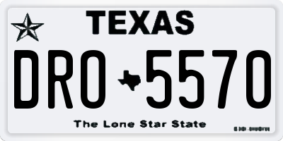 TX license plate DRO5570
