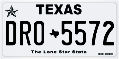 TX license plate DRO5572