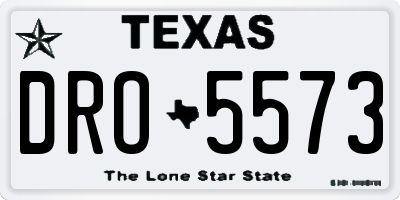 TX license plate DRO5573