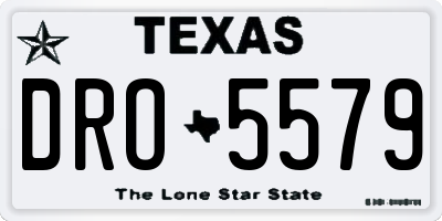 TX license plate DRO5579