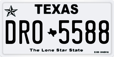 TX license plate DRO5588