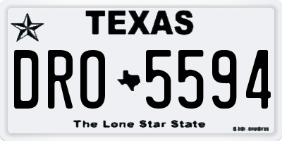 TX license plate DRO5594