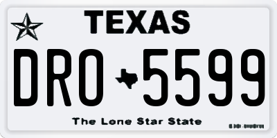 TX license plate DRO5599