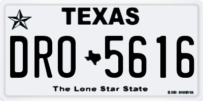TX license plate DRO5616