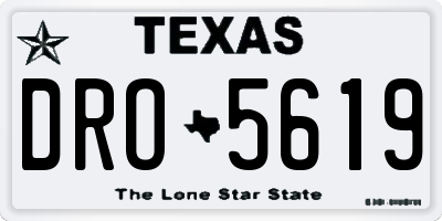 TX license plate DRO5619