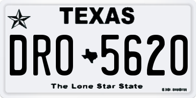 TX license plate DRO5620