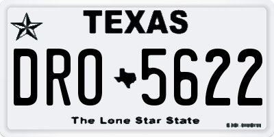 TX license plate DRO5622