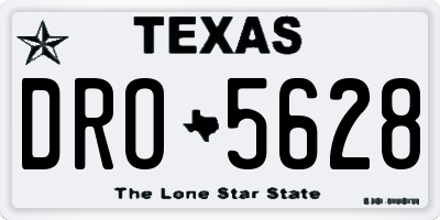 TX license plate DRO5628