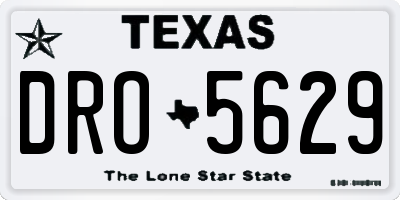 TX license plate DRO5629